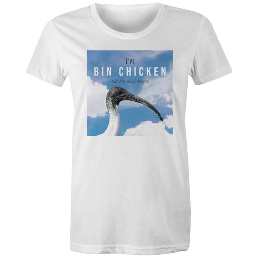 Womens Board Game T-shirt - I've Bin Chicken Out The Bird Feeder